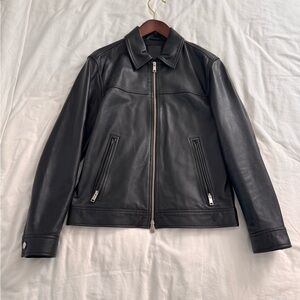 Theory Men’s Black Leather Jacket